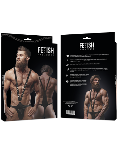 FETISH SUBMISSIVE ATTITUDE - ECO LEATHER BODY STRAP HARNESS MEN