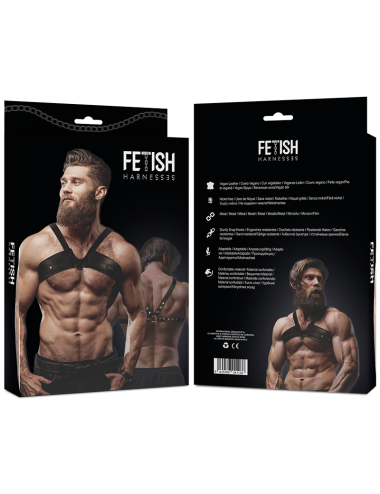 FETISH SUBMISSIVE ATTITUDE - ECO LEATHER BRIGADE MAN CHEST HARNESS