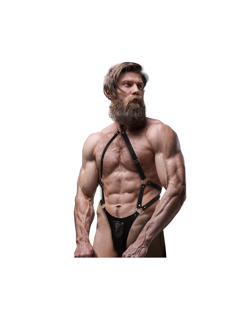 FETISH SUBMISSIVE ATTITUDE - ECO LEATHER JOCK STRAP HARNESS MEN