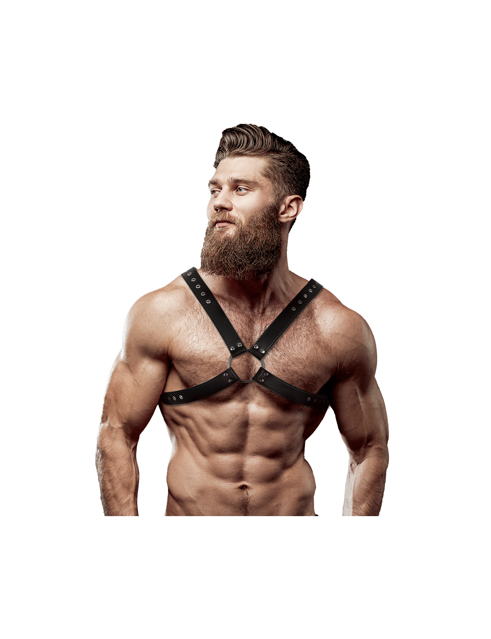 FETISH SUBMISSIVE ATTITUDE - ECO LEATHER CROSSED CHEST STRAP HARNESS MEN