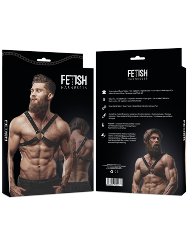 FETISH SUBMISSIVE ATTITUDE - ECO LEATHER CROSSED CHEST STRAP HARNESS MEN