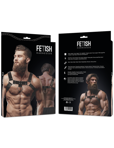 FETISH SUBMISSIVE ATTITUDE - ECO LEATHER CHEST STRAP HARNESS MEN