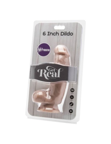 GET REAL - DILDO 12 CM WITH BALLS VIBRATOR SKIN