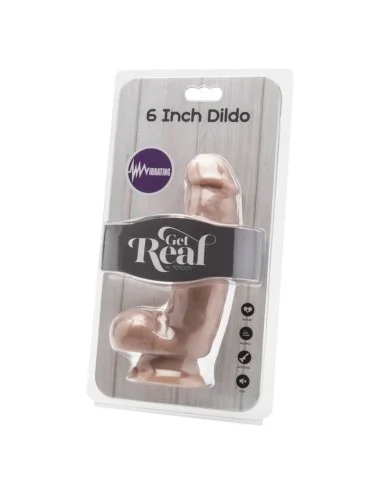 GET REAL - DILDO 12 CM WITH BALLS VIBRATOR SKIN