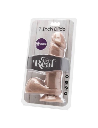 GET REAL - DILDO 18 CM WITH BALLS VIBRATOR SKIN