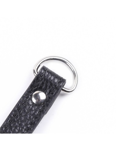 OHMAMA FETISH COCK RING WITH METAL LEASH CHAIN