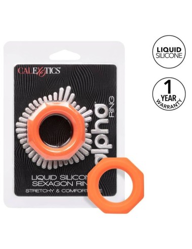 CALIFORNIA EXOTICS ALPHA SEXAGON RING ORANGE