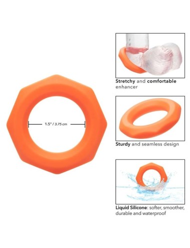 CALIFORNIA EXOTICS ALPHA SEXAGON RING ORANGE