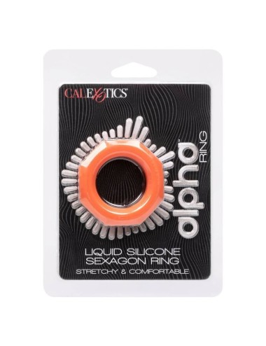 CALIFORNIA EXOTICS ALPHA SEXAGON RING ORANGE