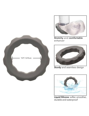 CALIFORNIA EXOTICS ALPHA ERECT RING GREY