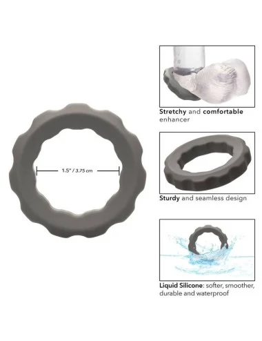 CALIFORNIA EXOTICS ALPHA ERECT RING GREY