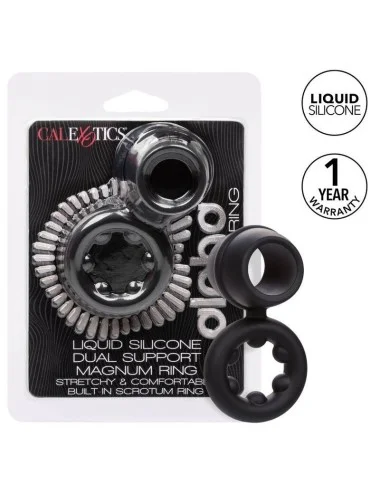 CALIFORNIA EXOTICS ALPHA DUAL MAGNUM RING BLACK