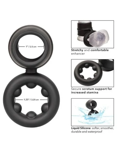 CALIFORNIA EXOTICS ALPHA DUAL MAGNUM RING BLACK