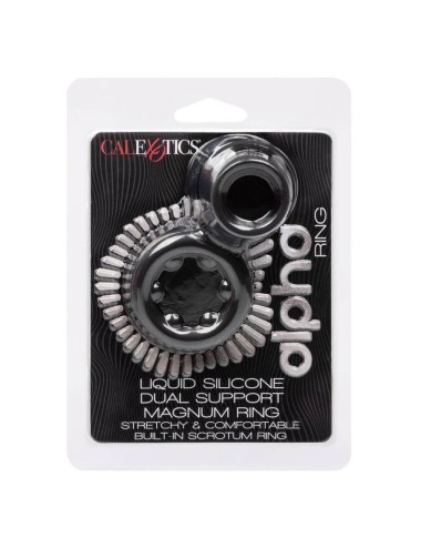 CALIFORNIA EXOTICS ALPHA DUAL MAGNUM RING BLACK