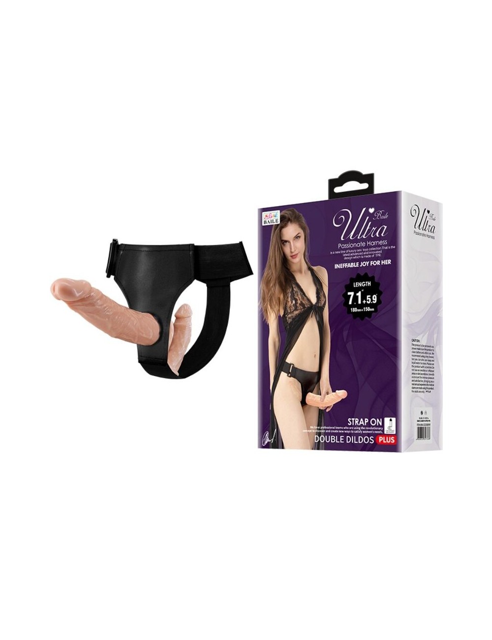 BAILE - ULTRA PASSIONATE HARNESS DOUBLE DILDOS WITH HARNESS