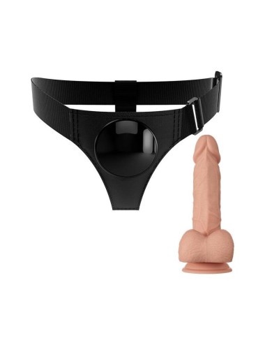 PRETTY LOVE - HARNESS BRIEFS UNIVERSAL HARNESS WITH DILDO JERRY 21.8 CM NATURAL