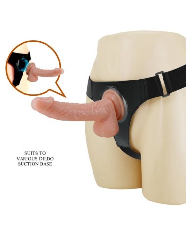 PRETTY LOVE - HARNESS BRIEFS UNIVERSAL HARNESS WITH DILDO KEVIN 19 CM NATURAL