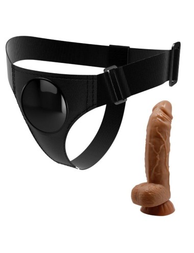 PRETTY LOVE - HARNESS BRIEFS UNIVERSAL HARNESS WITH DILDO MICHEAL 20 CM BLACK