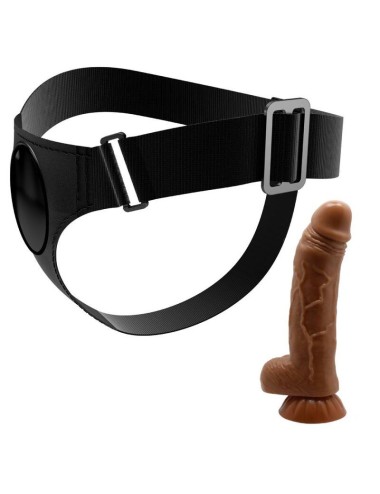 PRETTY LOVE - HARNESS BRIEFS UNIVERSAL HARNESS WITH DILDO MICHEAL 20 CM BLACK
