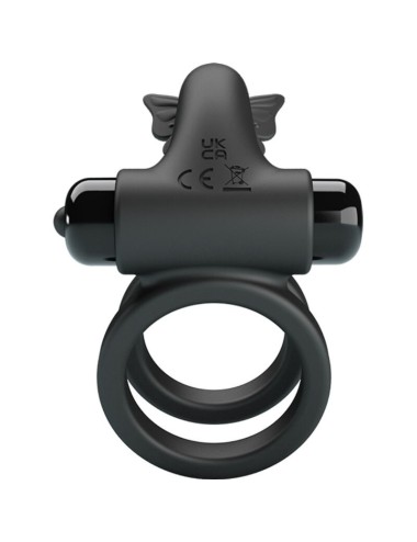 PRETTY LOVE - DOUBLE RING VIBRATOR WITH BLACK STIMULATOR