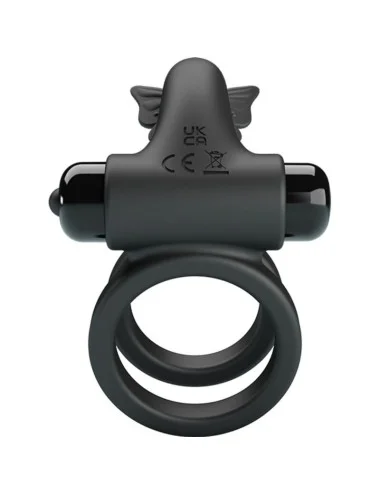 PRETTY LOVE - DOUBLE RING VIBRATOR WITH BLACK STIMULATOR