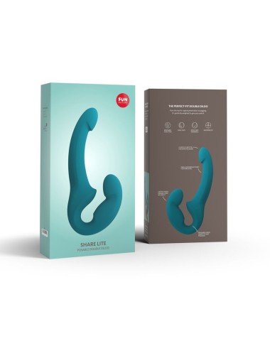 FUN FACTORY - SHARE LITE DOUBLE DILDO DEEP SEA BLUE