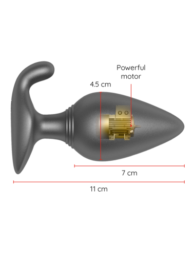 ONINDER VIBRATING ANAL PLUG BLACK - FREE APP