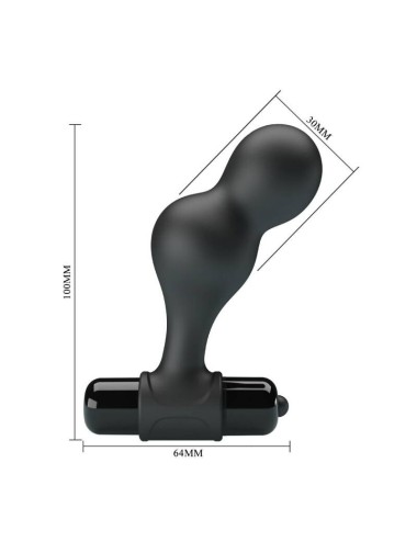 MR PLAY - SILICONE VIBRATING ANAL PLUG BLACK