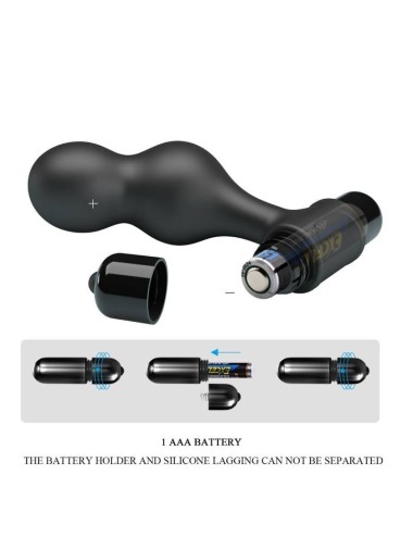 MR PLAY - SILICONE VIBRATING ANAL PLUG BLACK