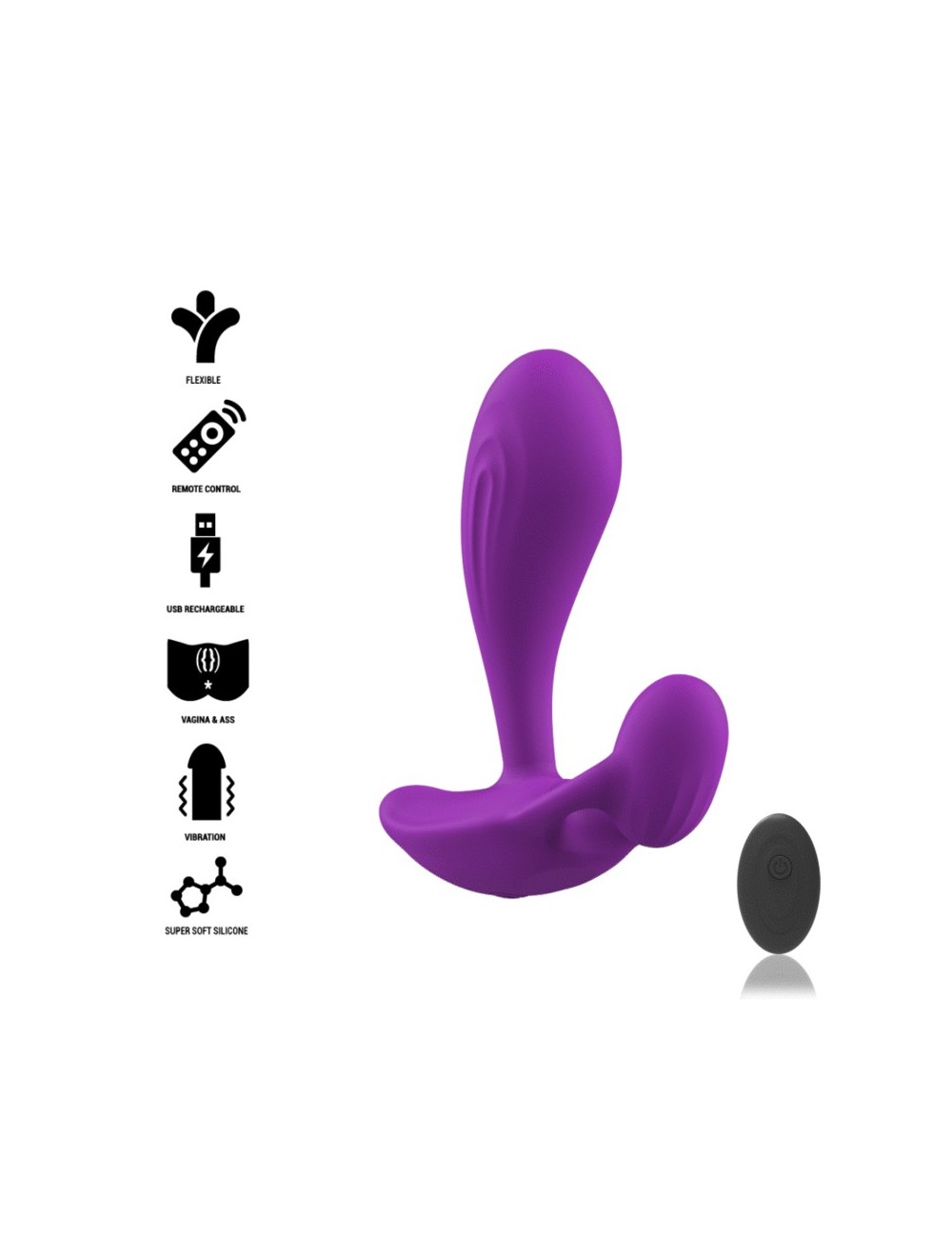 INTENSE - SHELLY ANAL PLUG REMOTE CONTROL PURPLE