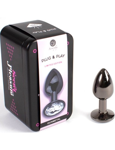 SECRET PLAY - GUNMETAL BUTT PLUG SMALL SIZE 7 CM