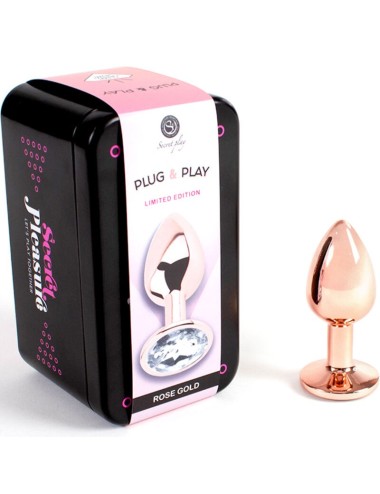 SECRET PLAY - METAL BUTT PLUG ROSE GOLD SMALL SIZE 7 CM