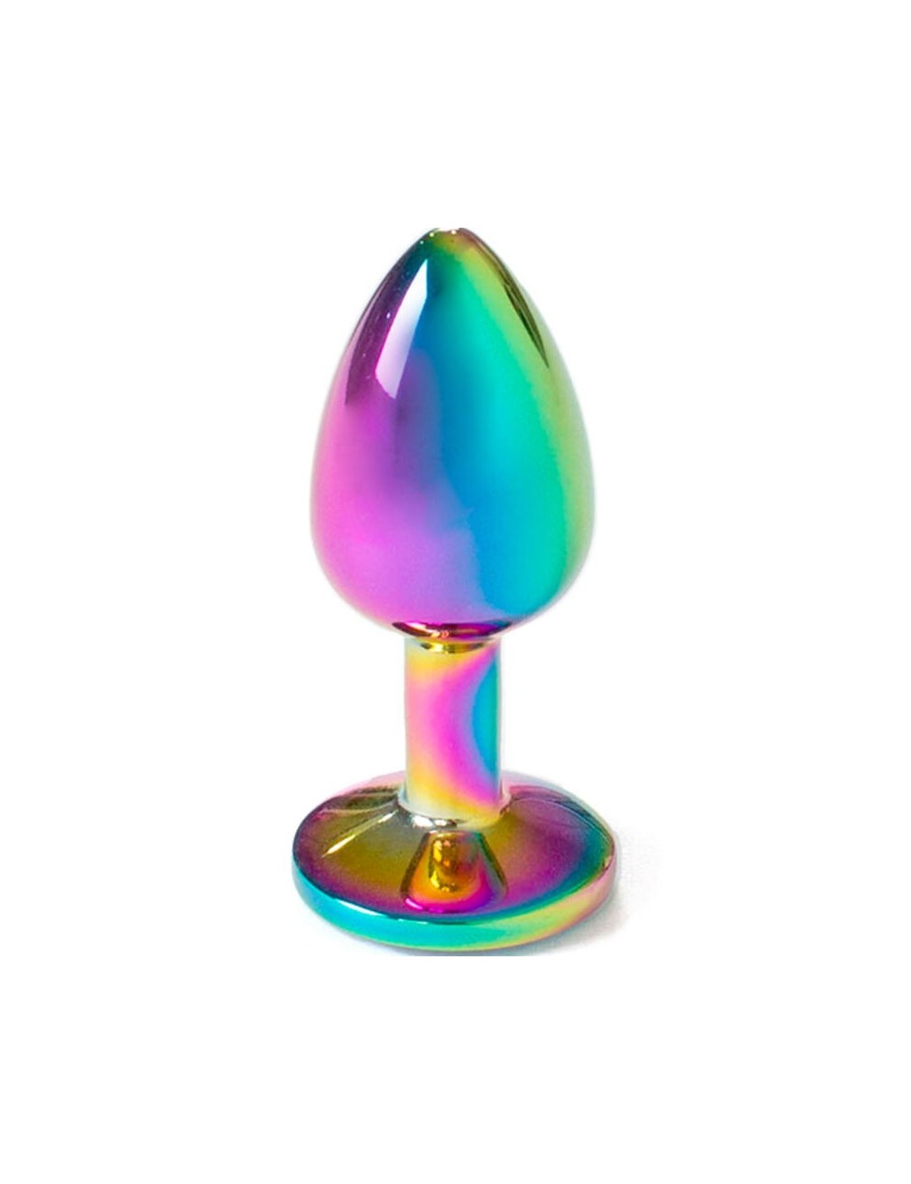 SECRET PLAY - METAL BUTT PLUG RAINBOW SMALL SIZE 7 CM