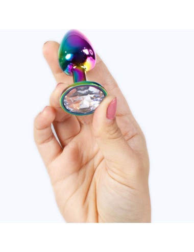 SECRET PLAY - METAL BUTT PLUG RAINBOW SMALL SIZE 7 CM