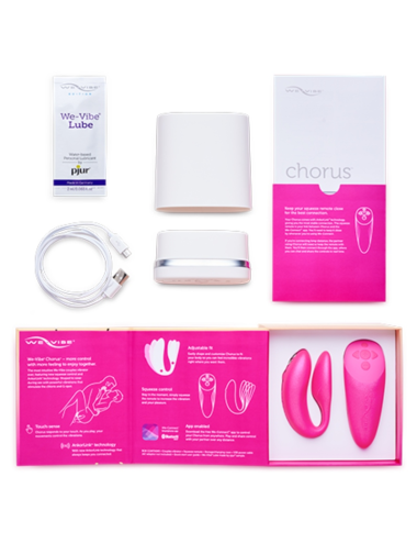 WE VIBE CHORUS COUPLES VIBRATOR WITH SQUEEZE CONTROL - PINK