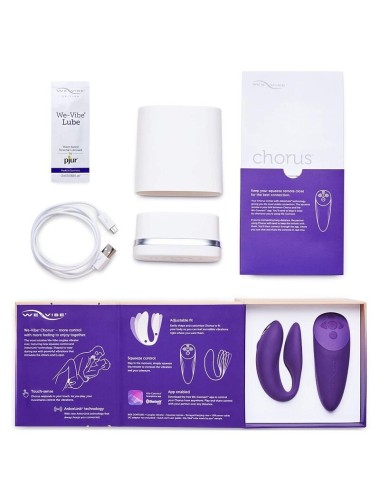 WE VIBE CHORUS COUPLES VIBRATOR WITH SQUEEZE CONTROL - PURPLE