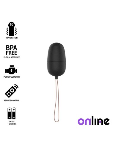 ONLINE REMOTE CONTROLLED VIBRATING EGG - BLACK