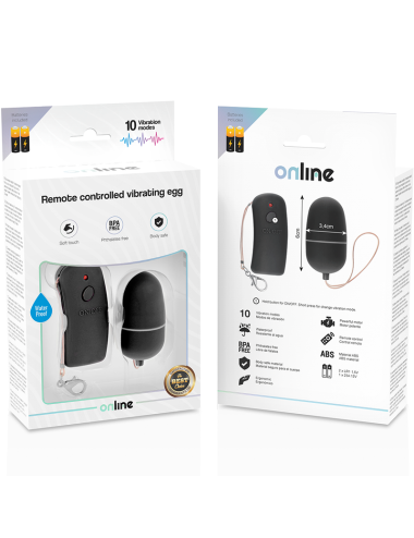 ONLINE REMOTE CONTROLLED VIBRATING EGG - BLACK