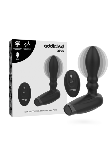 ADDICTED TOYS INFLATABLE REMOTE CONTROL PLUG - 10 MODES OF VIBRATION