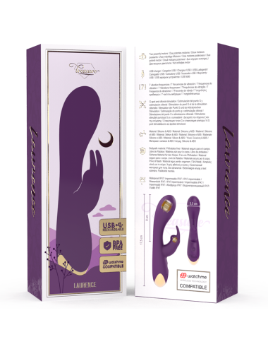 TREASURE LAURENCE RABBIT VIBRATOR WATCHME WIRELESS TECHNOLOGY COMPATIBLE