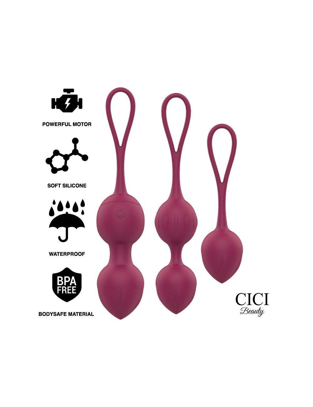 CICI BEAUTY PREMIUM SILICONE 3 VIBRATING KEGEL BEADS REMOTE CONTROL CICI BEAUTY PREMIUM SILICONE 3 VIBRATING KEGEL BEADS REMOTE CONTROL