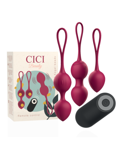 CICI BEAUTY PREMIUM SILICONE 3 VIBRATING KEGEL BEADS REMOTE CONTROL