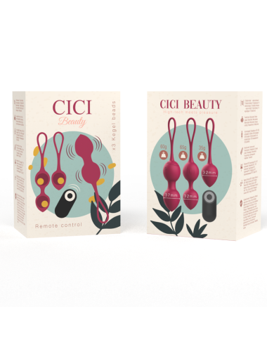 CICI BEAUTY PREMIUM SILICONE 3 VIBRATING KEGEL BEADS REMOTE CONTROL