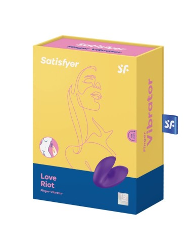 SATISFYER LOVE RIOT FINGER VIBRATOR - PURPLE