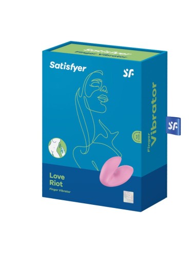 SATISFYER LOVE RIOT FINGER VIBRATOR - PINK