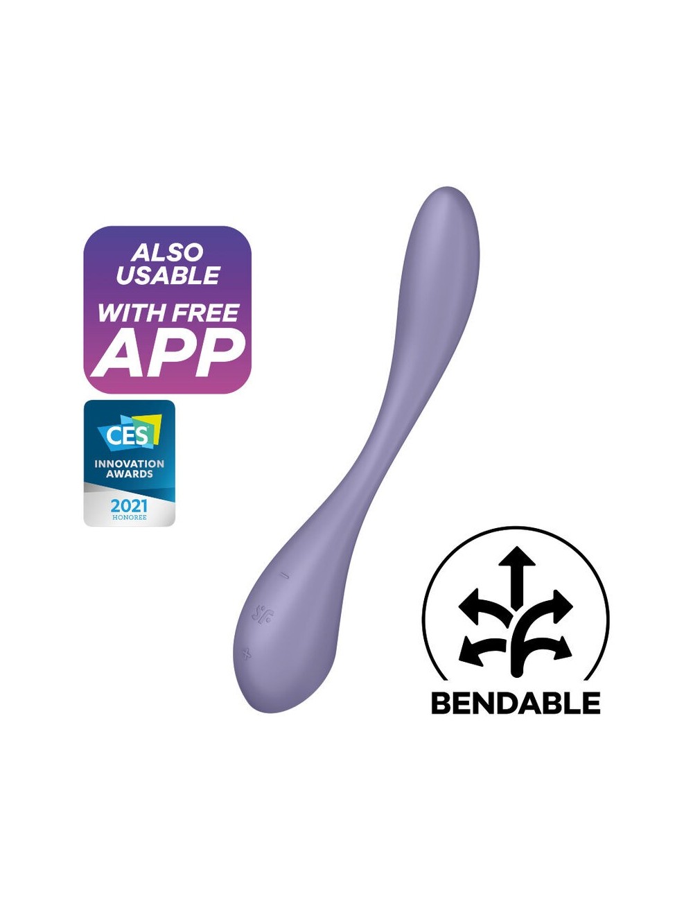 SATISFYER G-SPOT FLEX 5 MULTI VIBRATOR - LILAC SATISFYER G-SPOT FLEX 5 MULTI VIBRATOR - LILAC