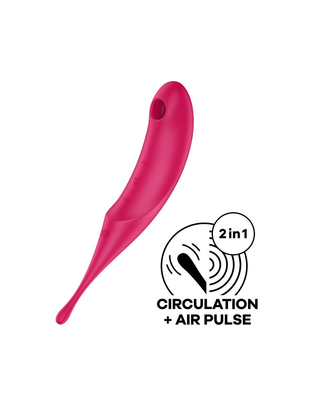 SATISFYER TWIRLING PRO AIR PULSE STIMULATOR & VIBRATOR - RED SATISFYER TWIRLING PRO AIR PULSE STIMULATOR & VIBRATOR - RED