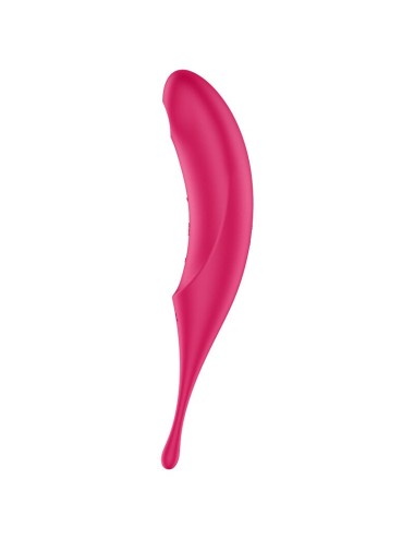 SATISFYER TWIRLING PRO AIR PULSE STIMULATOR & VIBRATOR - RED