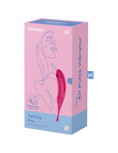 SATISFYER TWIRLING PRO AIR PULSE STIMULATOR & VIBRATOR - RED