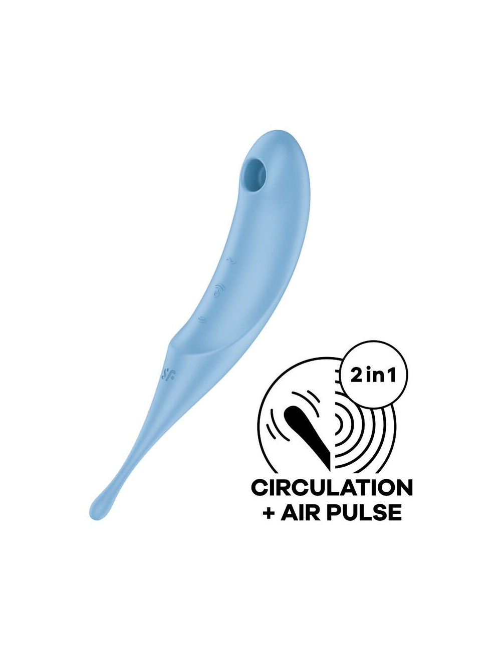 SATISFYER TWIRLING PRO AIR PULSE STIMULATOR & VIBRATOR - BLUE SATISFYER TWIRLING PRO AIR PULSE STIMULATOR & VIBRATOR - BLUE